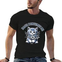 Funny Kitten Shirt Cat Meme Cute Cat Rage Consumes Me  Ribbed Collar T-Shirt