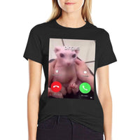 Bingus Is Calling Hairless Sphinx Cat Bingus Cat Meme  Relaxed-fit T-Shirt (Copy)
