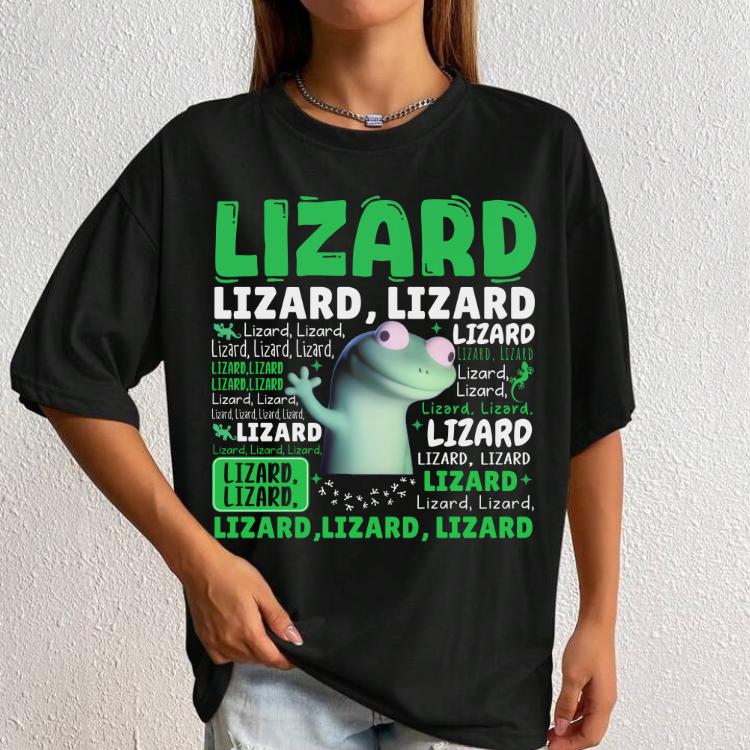 "Lizard Lizard Lizard" Elio Meme Tee – Weirdcore Y2K Aesthetic shirt