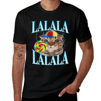 Lalalalalala Meme Silly Cat Meme With Lollipop Funny Memes Men Women Kids  Versatile T-Shirt